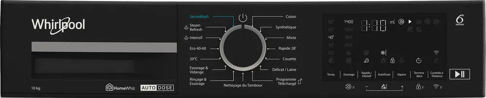 Whirlpool WPM 07W ADS FR çamaşır makinesi Önden yüklemeli 10 kg 1400 RPM Beyaz Thumbnail 6
