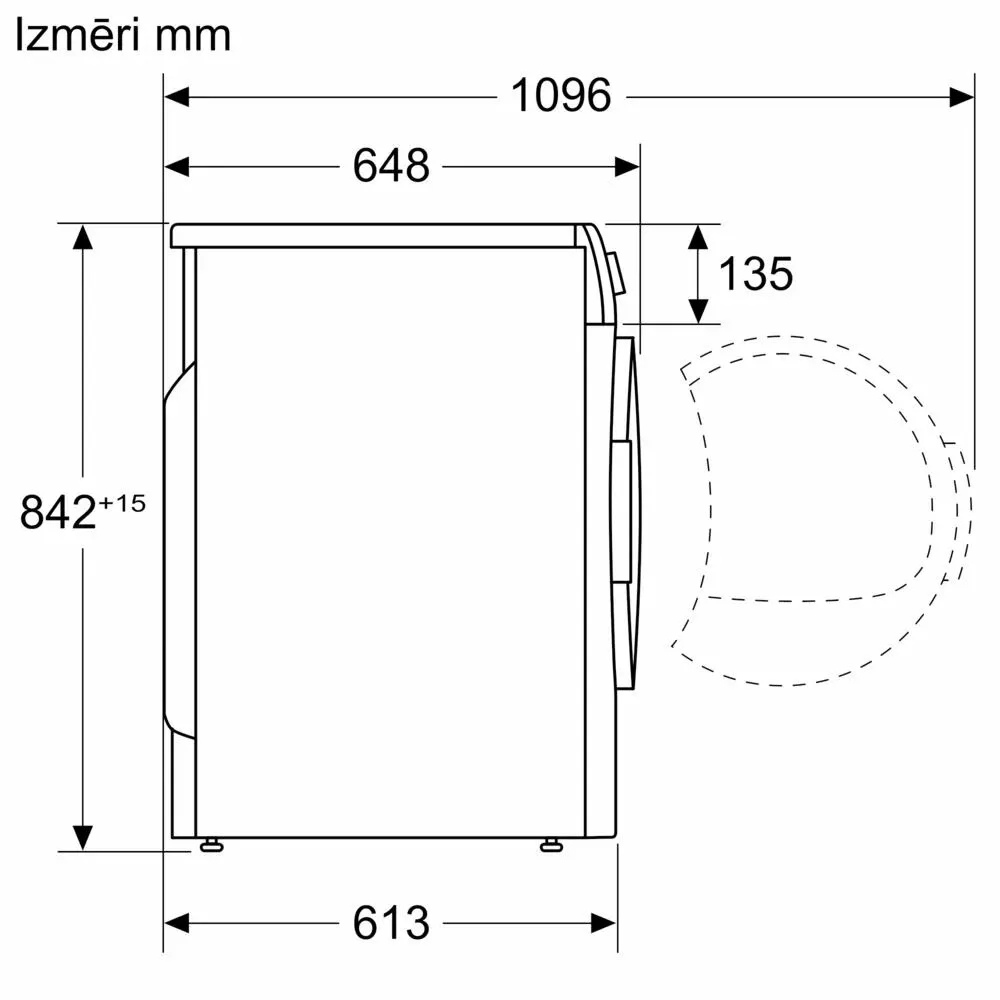 Bosch Serie 6 WQG245D9SN kurutucu Solo Önden yüklemeli 9 kg Beyaz Thumbnail 5