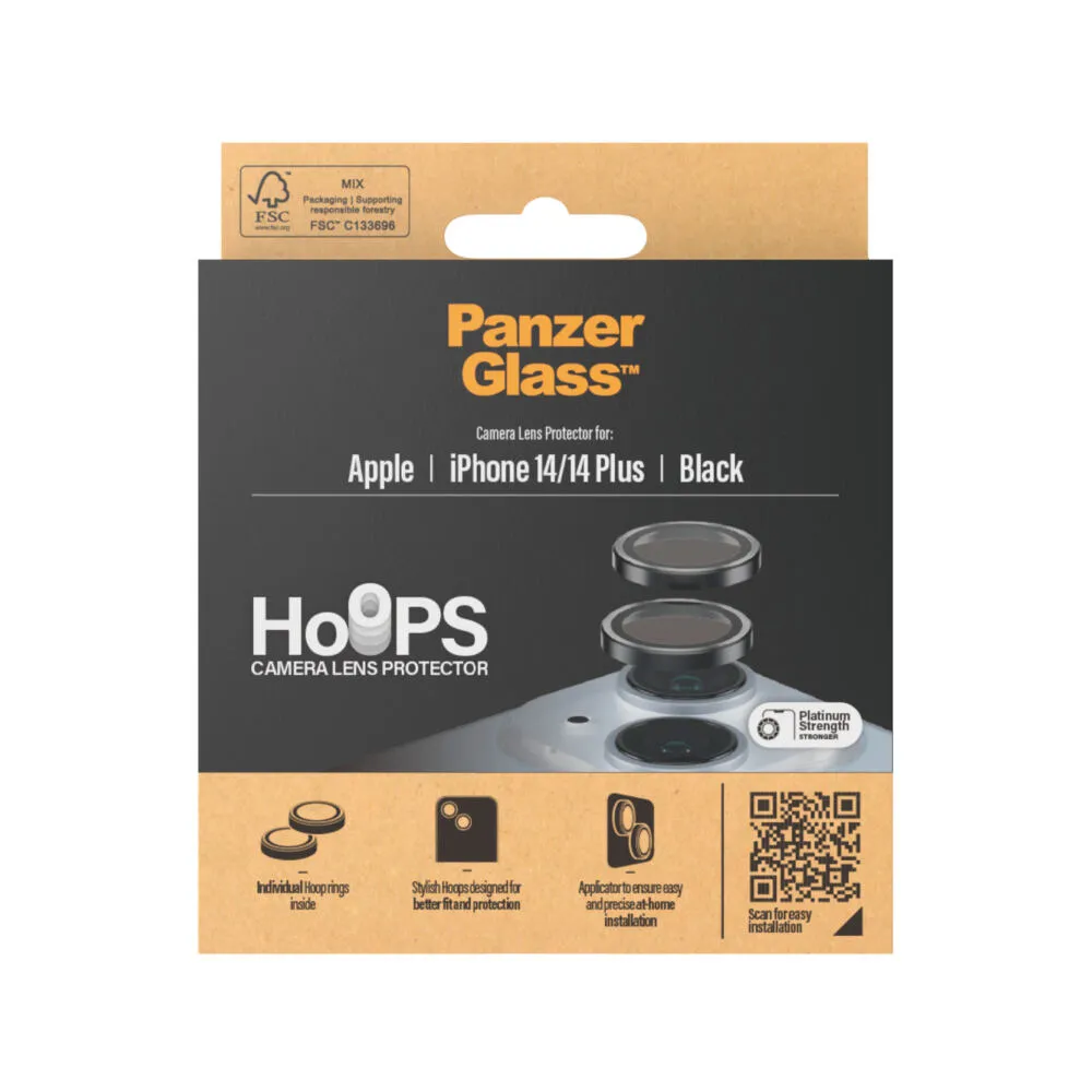 PanzerGlass® Hoops® Camera Lens Protector Black iPhone 14 | 14 Plus 1140 Thumbnail 6