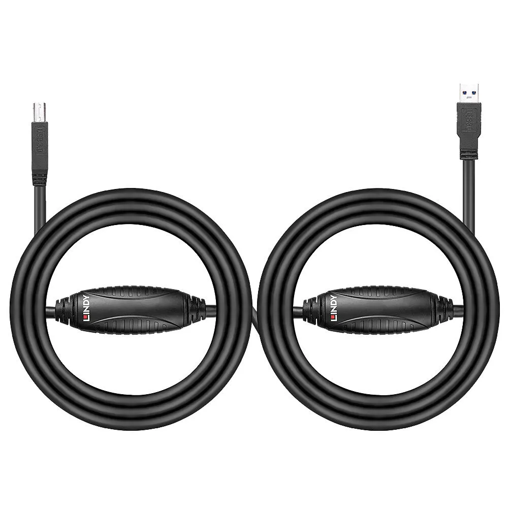 Lindy 43098 USB A to USB B (10 m) USB Kablosu Thumbnail 2