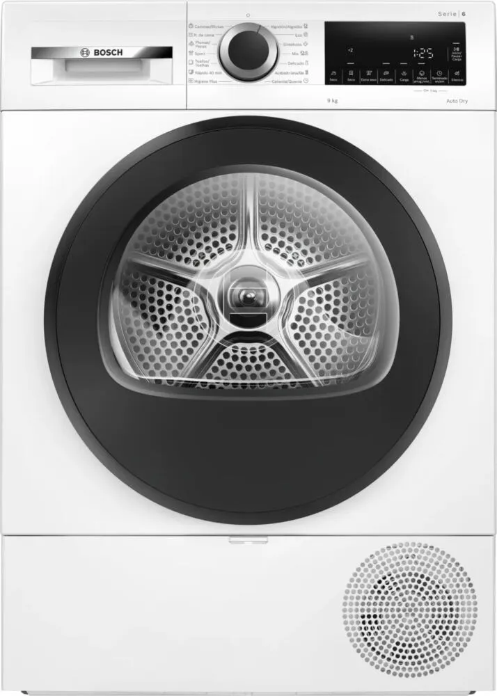 Bosch Serie 6 WQG243D0ES kurutucu Solo Önden yüklemeli 9 kg Beyaz Kurutma Makinesi