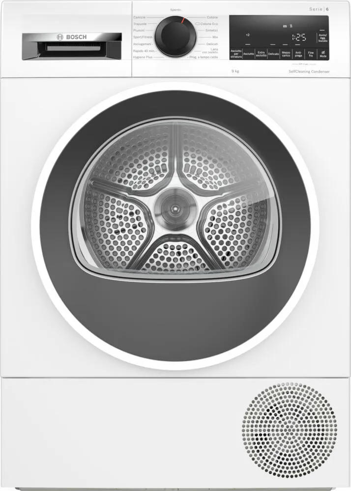 Bosch Serie 6 WQG24506IT kurutucu Solo Önden yüklemeli 9 kg Beyaz Kurutma Makinesi