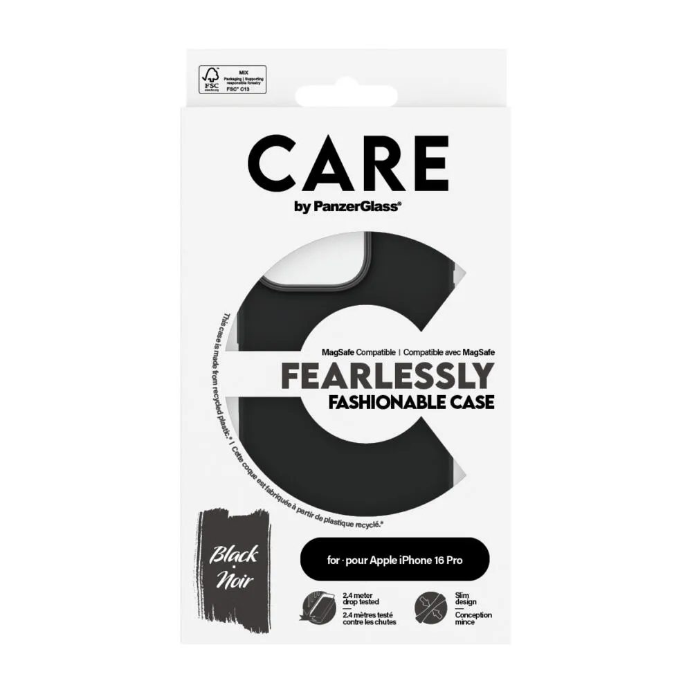 PanzerGlass CARE by PanzerGlass® Fashionable Case Black w. MagSafe iPhone 16 Pro 1378CA Thumbnail 3