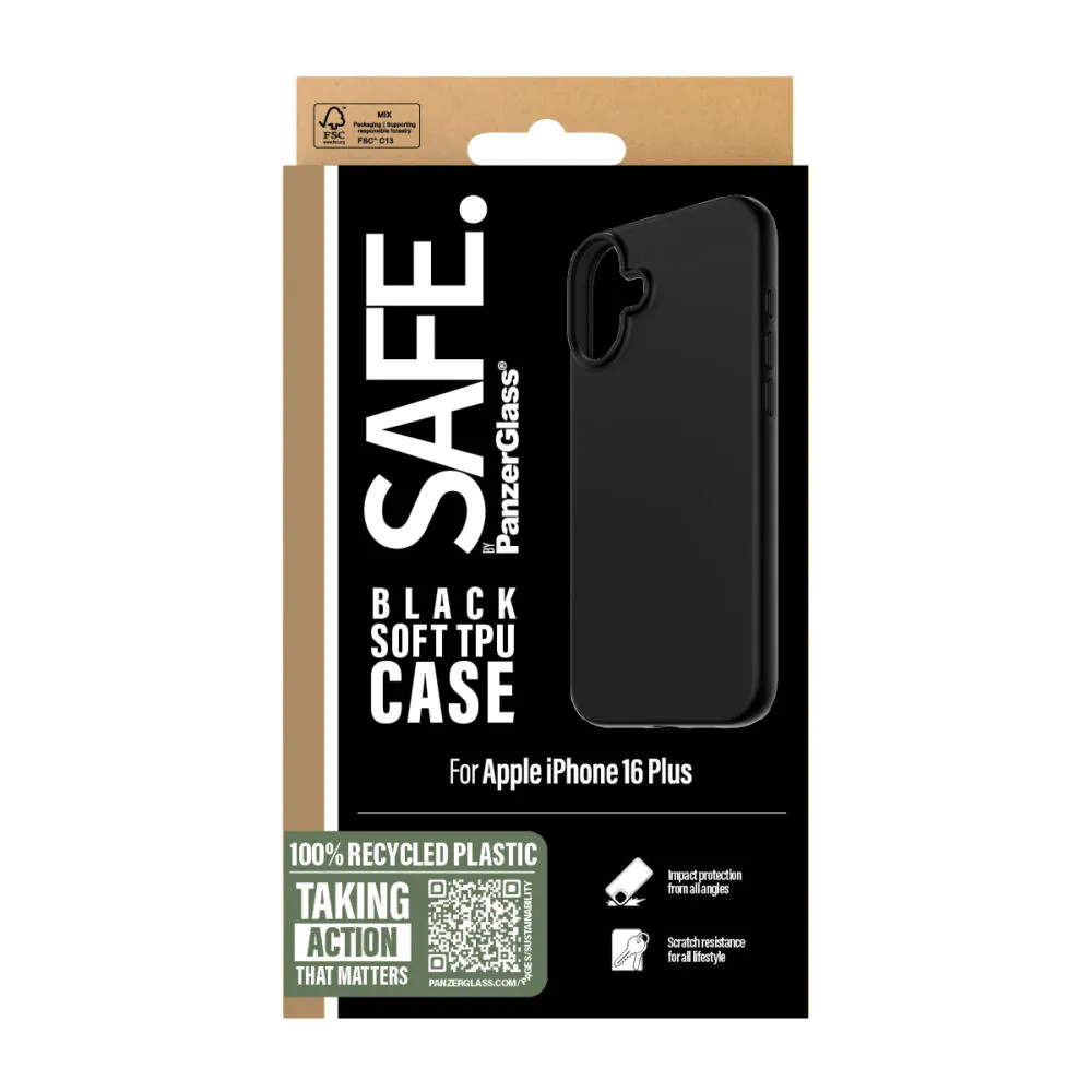 PanzerGlass SAFE. by PanzerGlass® TPU Case Black iPhone 16 Plus SAFE95902 Thumbnail 3