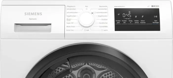 Siemens iQ300 WT45HVU5AT kurutucu Solo Önden yüklemeli 8 kg Beyaz Thumbnail 2