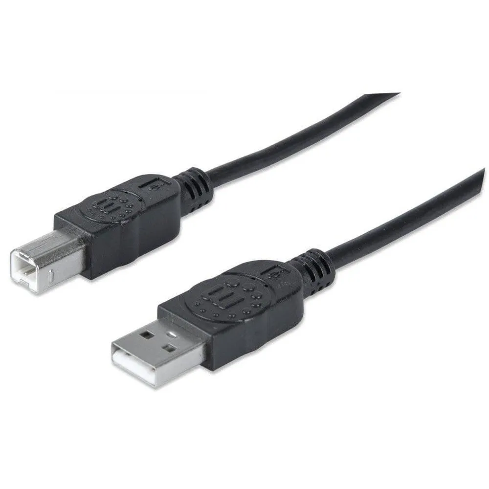 Manhattan ICOC U-AB-50-U2 USB kablo USB 2.0 5 m USB A USB B Siyah USB Cihaz