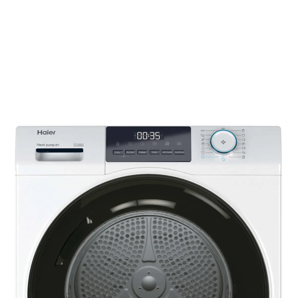 Haier HD80-E929E-S kurutucu Solo Önden yüklemeli 8 kg Beyaz Thumbnail 2
