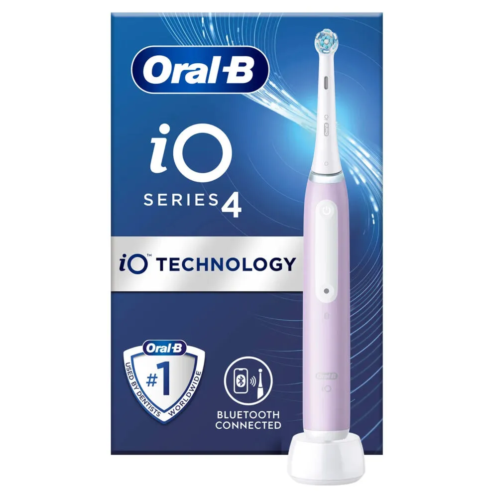 Oral-B iO Series 4 Yetişkin Döner-titreşimli diş fırçası Lavanta Şarjlı Diş Fırçaları