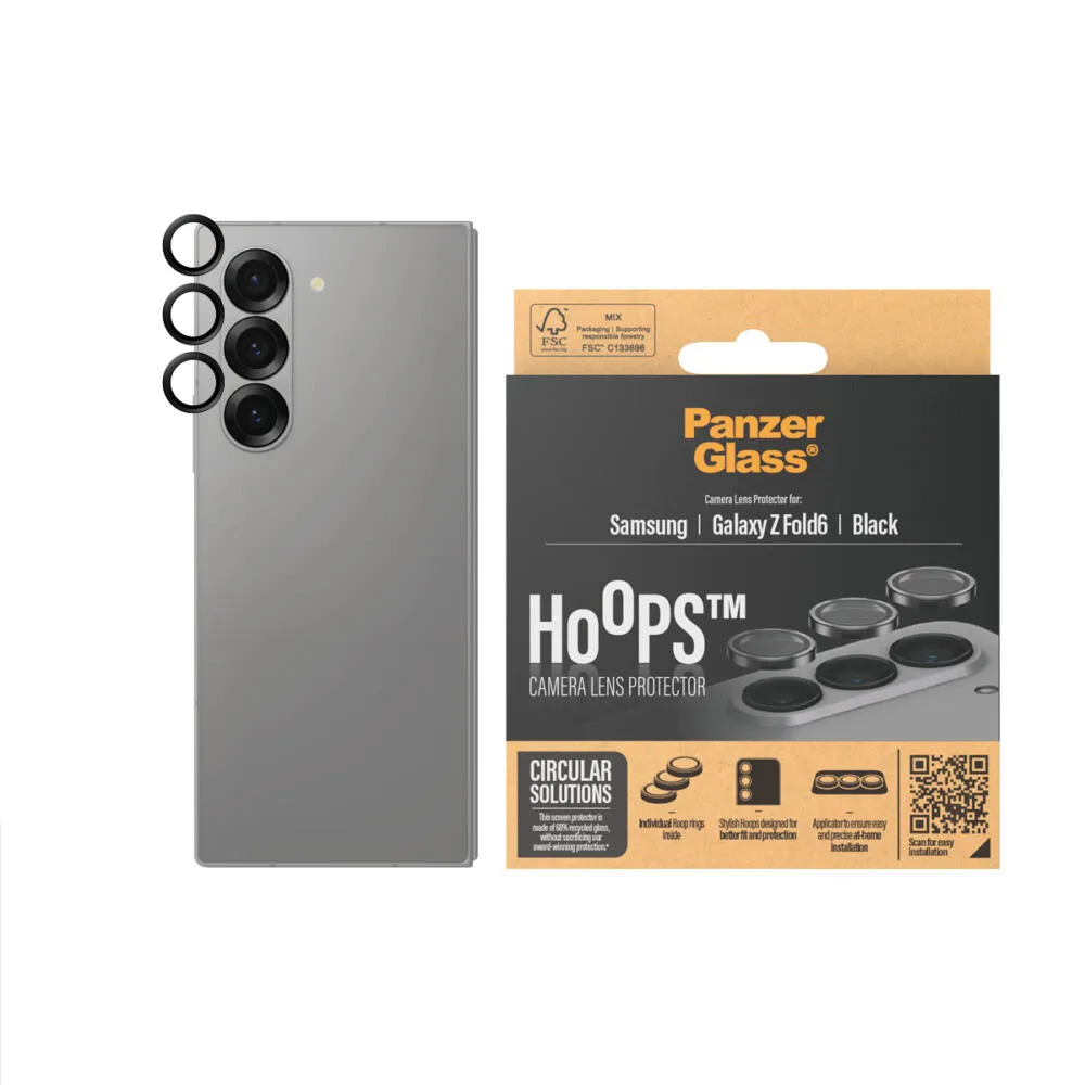 PanzerGlass® Hoops® Camera Lens Protector Black Samsung Galaxy Z Fold6 7373 Thumbnail 1