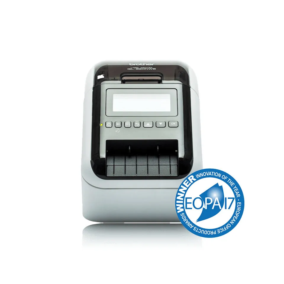 Brother QL-820NWBC etiket yazıcı Doğrudan termal Renk 300 x 300 DPI 176 mm/saniye Kablolu & Kablosuz Ethernet LAN bağlantısı DK Wi-Fi Bluetooth Barkod Yazıcı
