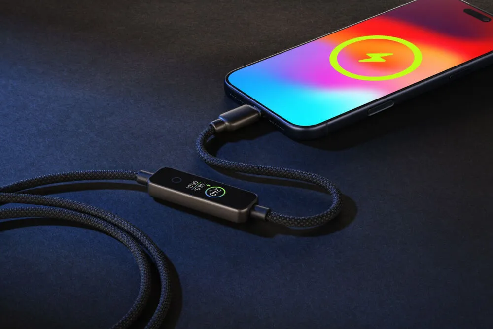 Cellularline USBDATATFTC2C12K USB kablo USB 2.0 1,2 m USB C Siyah Thumbnail 2