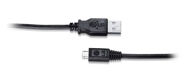 LG DK-100M USB kablo USB A Micro-USB B Siyah Thumbnail 1