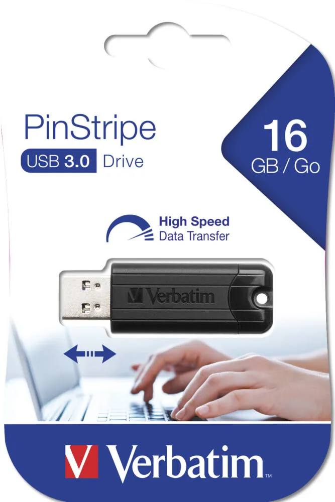 Verbatim PinStripe 16 GB 49316 USB 3.2 Flash Bellek Thumbnail 2