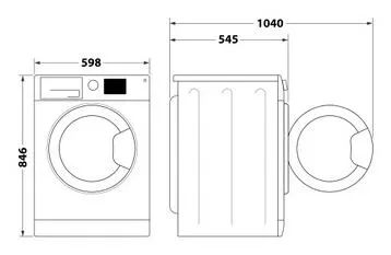 Indesit C YSD 82D WW SPT kurutucu Solo Önden yüklemeli 8 kg Beyaz Thumbnail 6