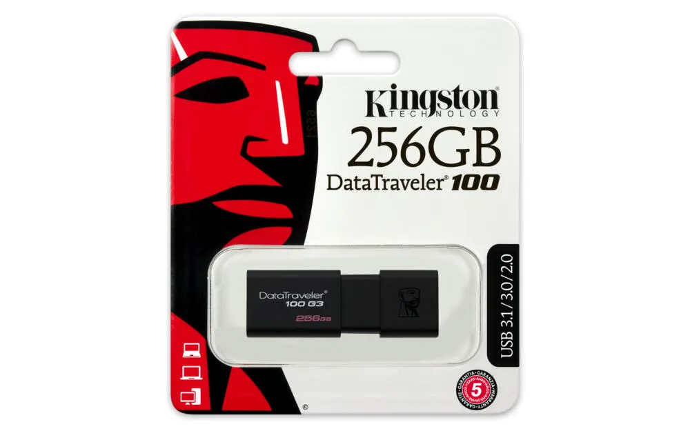 Kingston Technology 100 G3 256 GB DT100G3/256GB USB 3.2 Flash Bellek Thumbnail 4