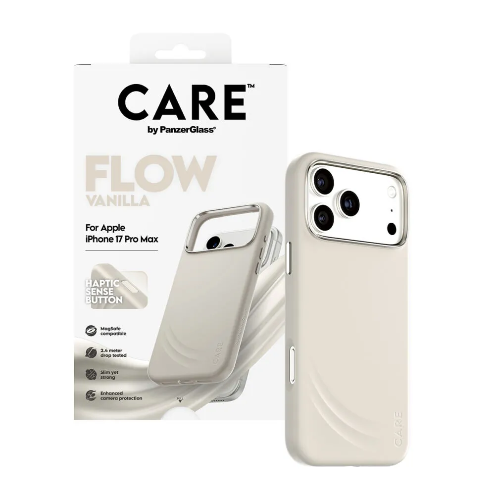 PanzerGlass CARE™ by PanzerGlass® Flow Case Vanilla w. Haptic Button & MagSafe iPhone 17 Pro Max CR88654 Thumbnail 10