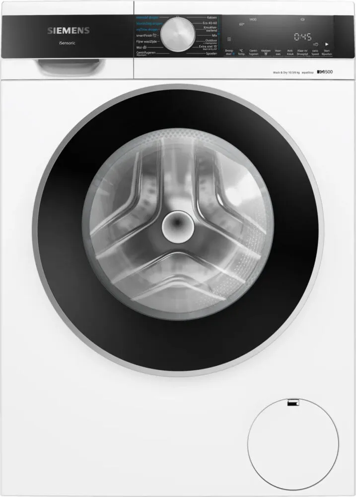 Siemens iQ700 WN54G205NL çamaşır kurutma makinesi Solo Önden yüklemeli Beyaz Kurutmalı Çamaşır Makinesi