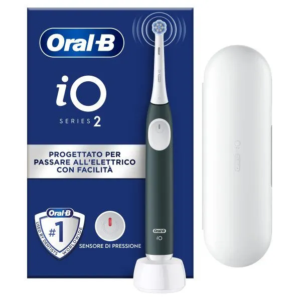 Oral-B iO2 Yetişkin Titreşimli diş fırçası Yeşil, Beyaz Şarjlı Diş Fırçaları