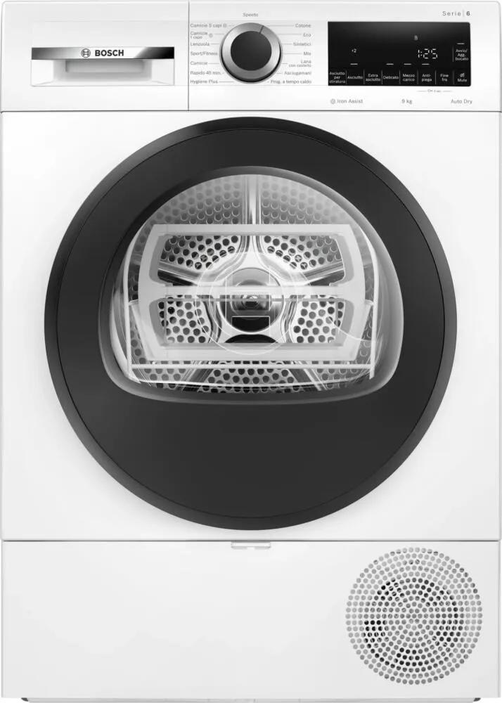 Bosch Serie 6 WQG243C0II kurutucu Solo Önden yüklemeli 9 kg Beyaz Kurutma Makinesi