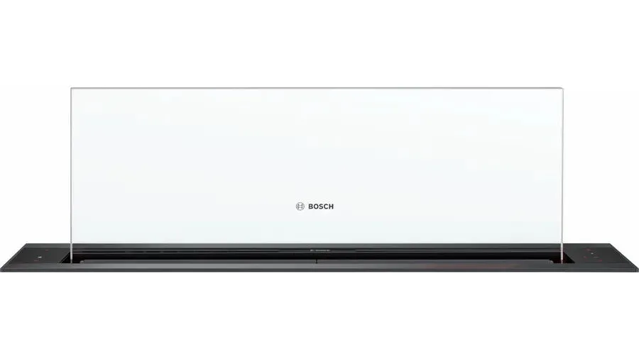 Bosch Serie 8 DDW88MM60B ocak bacası Aşağı çekmeli Siyah, Transparan 501 m³/Saat Davlumbaz ve Aspiratö