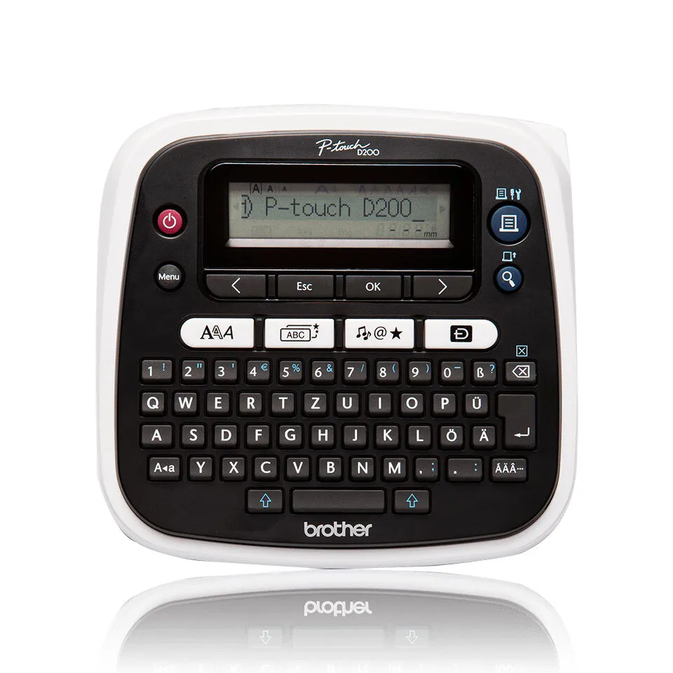 Brother PT-D200BW etiket yazıcı Termal transfer 180 x 180 DPI 20 mm/saniye TZe Barkod Yazıcı