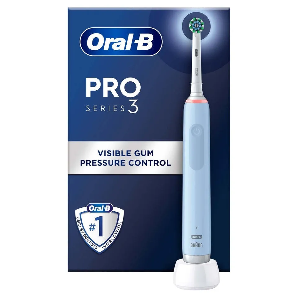 Oral-B Pro 3 3000 Cross Action Yetişkin Döner-titreşimli diş fırçası Mavi Şarjlı Diş Fırçaları