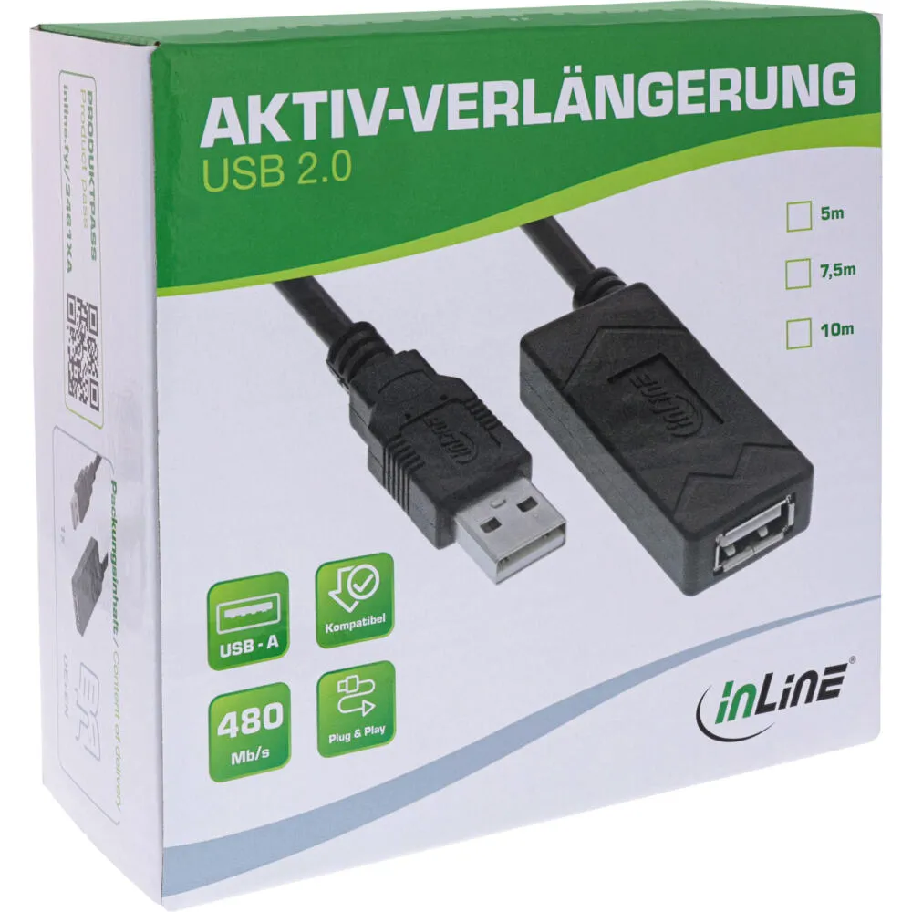 InLine 34611A USB A to USB A (10 m) USB Kablosu Thumbnail 5