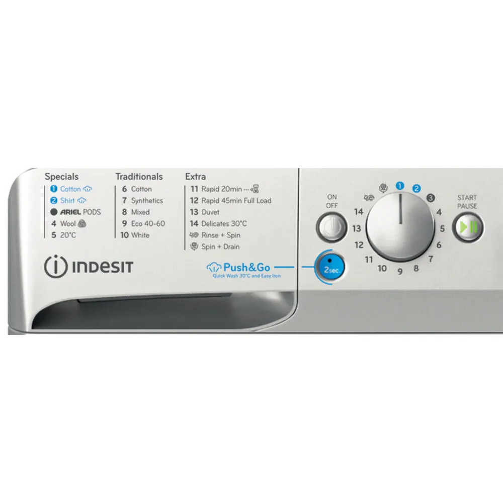 Indesit BWE 91496X SV UK 9 kg 1351 Devir Çamaşır Makinesi Thumbnail 7
