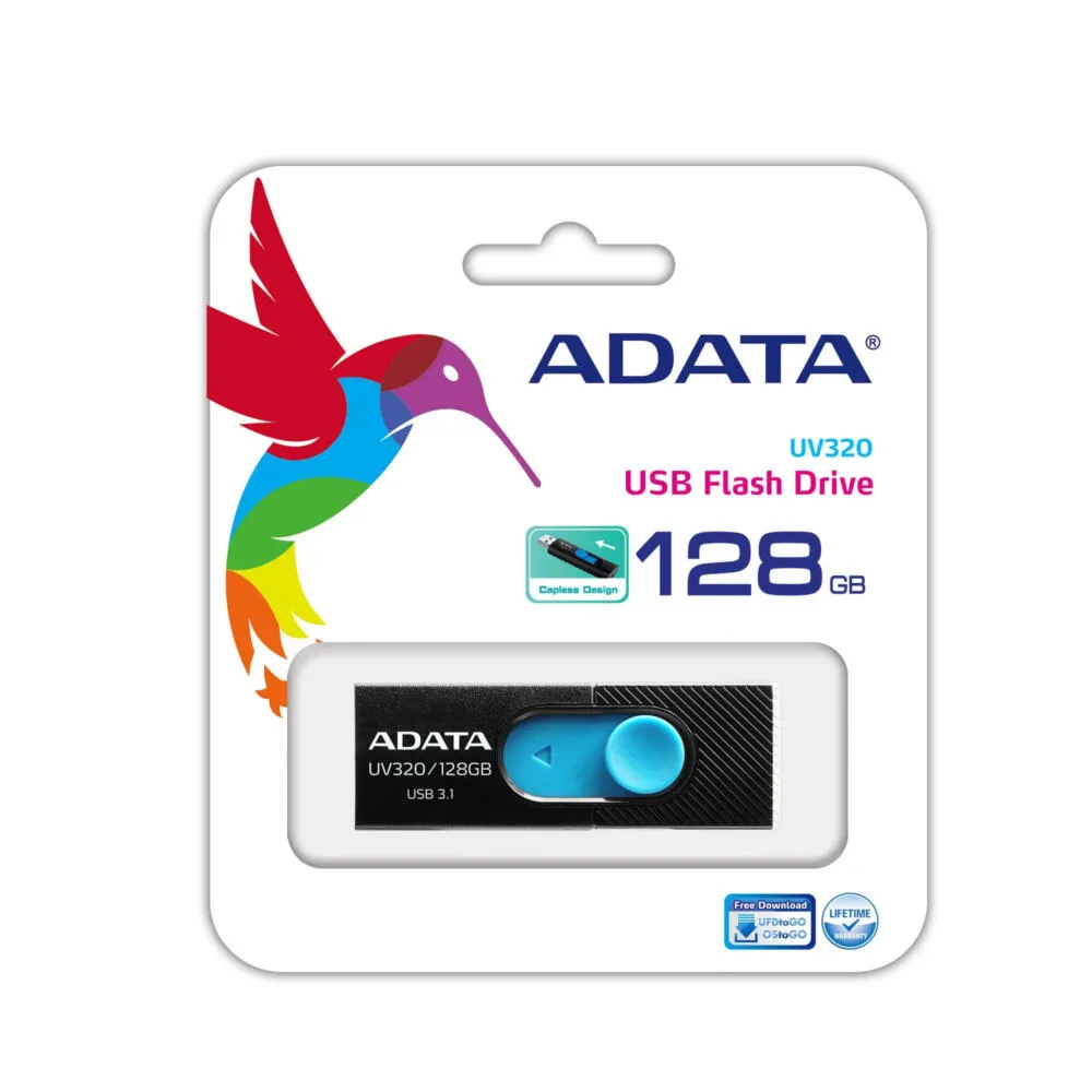 ADATA UV320 128 GB AUV320-128G-RBKBL USB 3.2 Flash Bellek Thumbnail 4