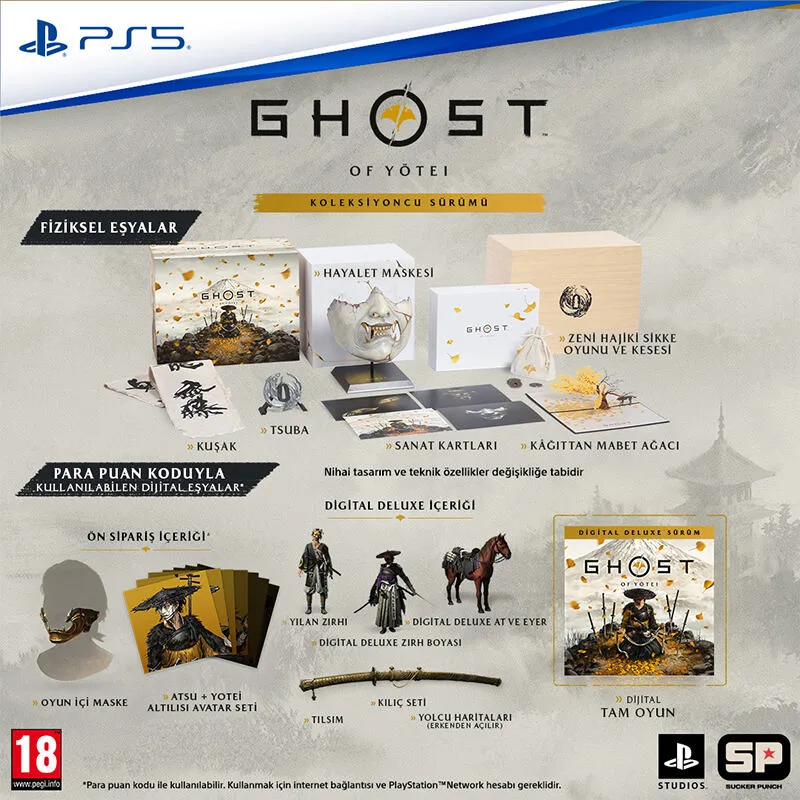 Sony Ghost of Yōtei (Collector’s Edition) Koleksiyonerler Çok dilli PlayStation 5 Oyun