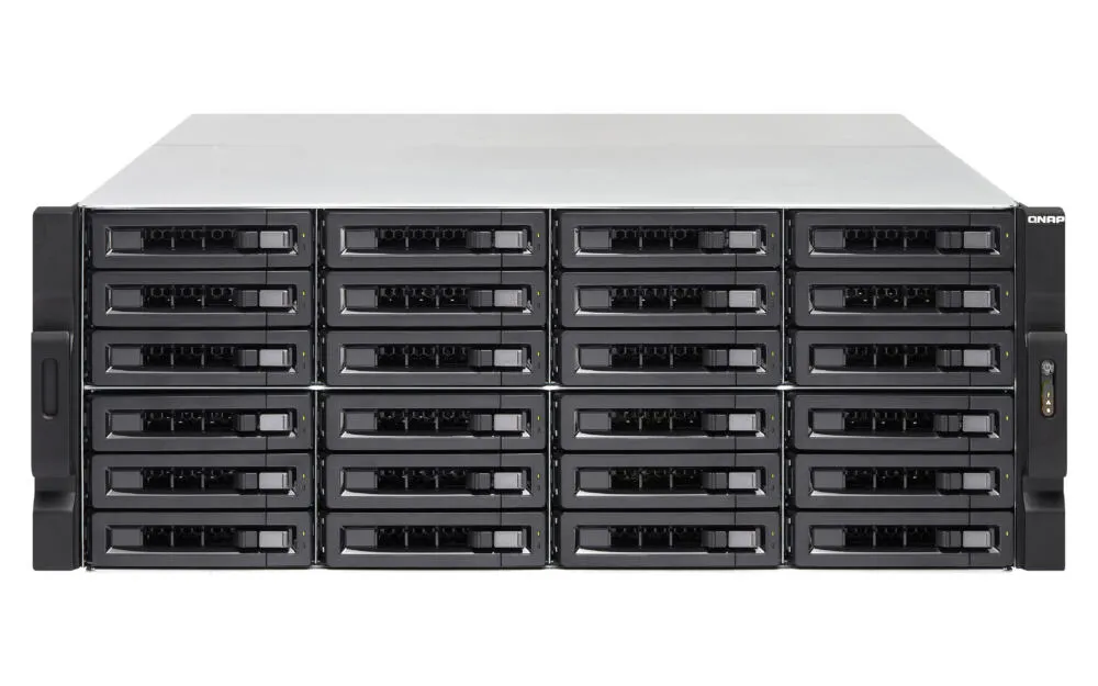 QNAP TS-2477XU-RP NAS Yatay (4U) AMD Ryzen™ 5 2600 DDR4 336 TB HDD QNAP Turbo System Alüminyum, Siyah
