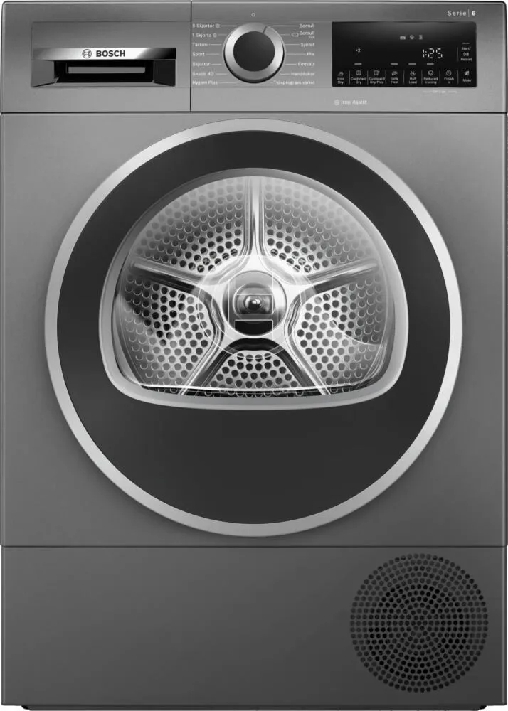 Bosch Serie 6 WQG245ARSN kurutucu Solo Önden yüklemeli 9 kg Gri Kurutma Makinesi