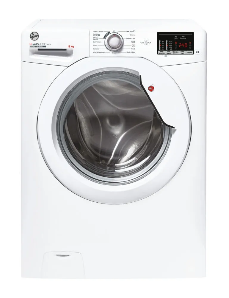 Hoover H-WASH 300 LITE H3W 582DE/1-80 çamaşır makinesi Önden yüklemeli 8 kg 1500 RPM Beyaz Çamaşır Makineleri