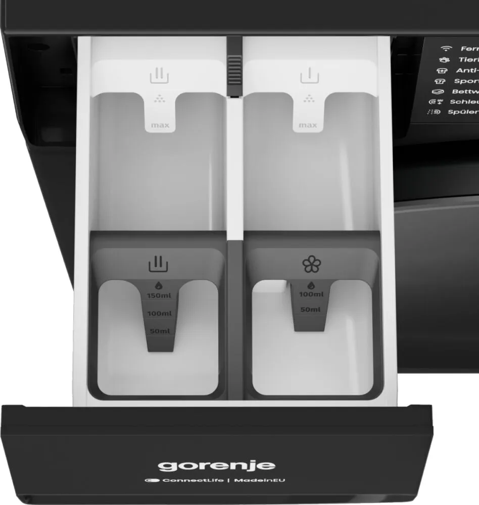 Gorenje W53G494A1P1B çamaşır makinesi Önden yüklemeli 9 kg 1400 RPM Siyah Thumbnail 6
