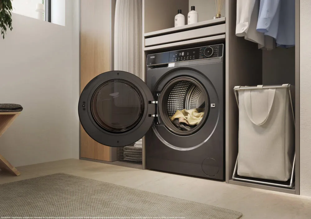 Haier HWD80-BP14357GTU1 çamaşır kurutma makinesi Solo Önden yüklemeli Antrasit Thumbnail 6