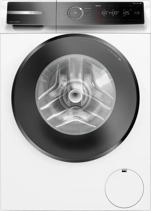 Bosch Serie 8 WGB244071 çamaşır makinesi Önden yüklemeli 9 kg 1400 RPM Siyah, Beyaz Çamaşır Makineleri