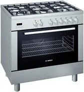 Bosch HSB765057E Ocaklı fırın Bağımsız ocak Gaz/Benzin Gaz Paslanmaz çelik