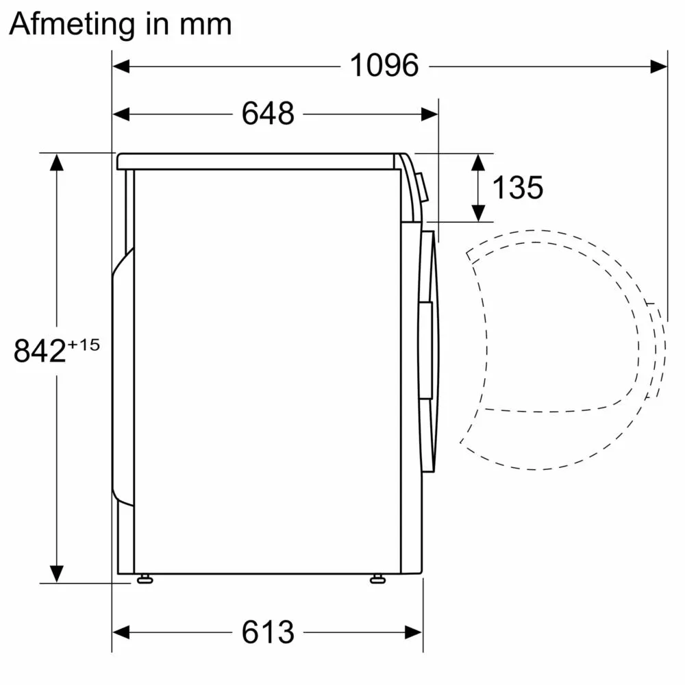 Siemens iQ500 WQ46H2DPFG kurutucu Solo Önden yüklemeli 9 kg Beyaz Thumbnail 5