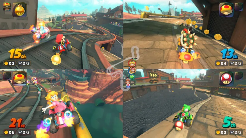 Nintendo Mario Kart World standart Almanca, Flemenkçe, İngilizce, Fransızca, İtalyan, Japonca, Korece, Portekizce, Rusça Nintendo Switch 2 Thumbnail 7