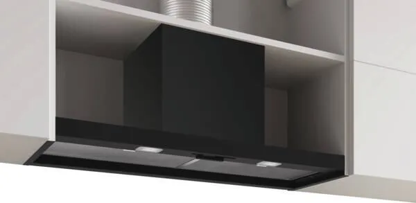 Bosch Serie 2 DBB93BC60 ocak bacası Gömme Siyah 384 m³/Saat Davlumbaz ve Aspiratö