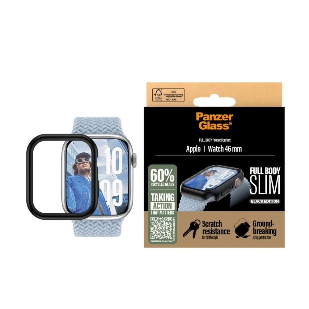 PanzerGlass® Case Full Body Slim Black Apple Watch Series 11 | 10 | 46mm 3717 Thumbnail 1