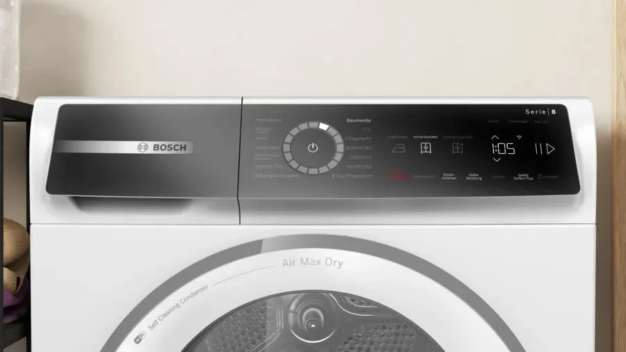 Bosch WRB247C90 kurutucu Solo Önden yüklemeli 9 kg Beyaz Thumbnail 1