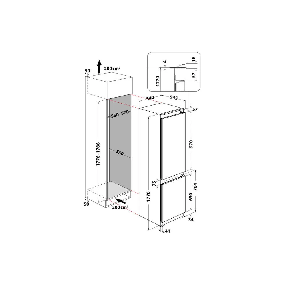 Hotpoint BCB 7030 D2 273 Litre 859991605880 Buzdolabı Thumbnail 6