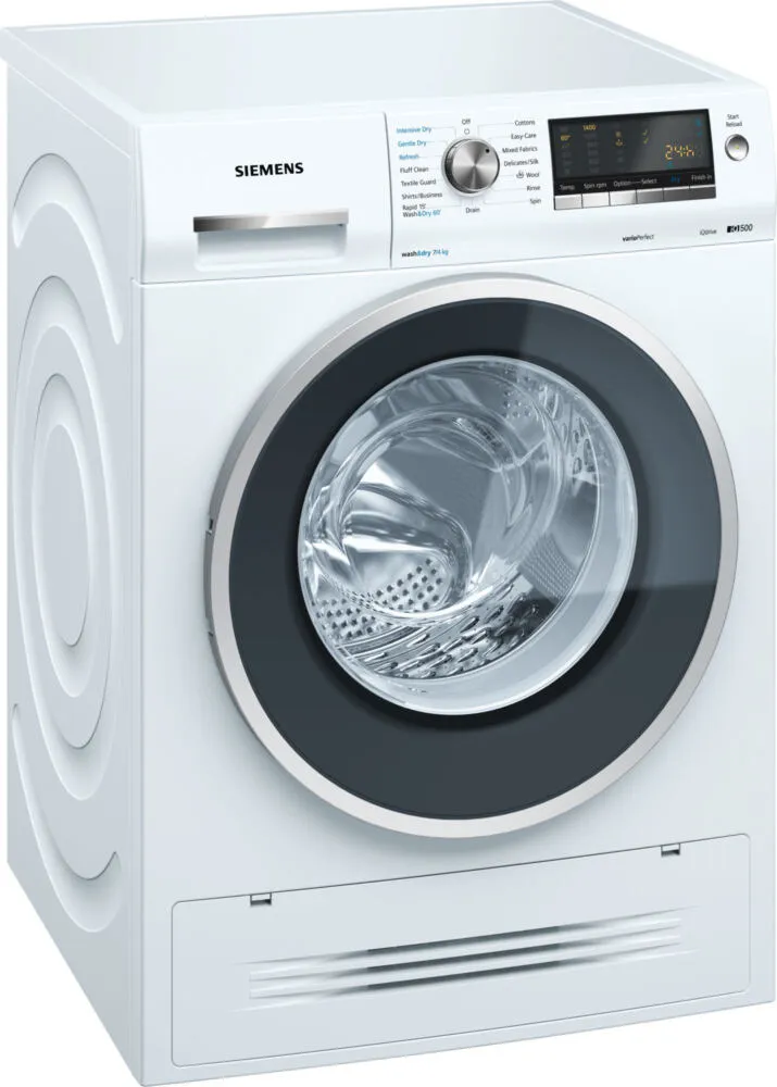 Siemens iQ500 WD14H422GB çamaşır kurutma makinesi Ankastre Önden yüklemeli Beyaz Kurutmalı Çamaşır Makinesi