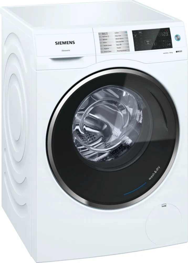 Siemens iQ500 WD14U520GB çamaşır kurutma makinesi Solo Önden yüklemeli Beyaz Kurutmalı Çamaşır Makinesi