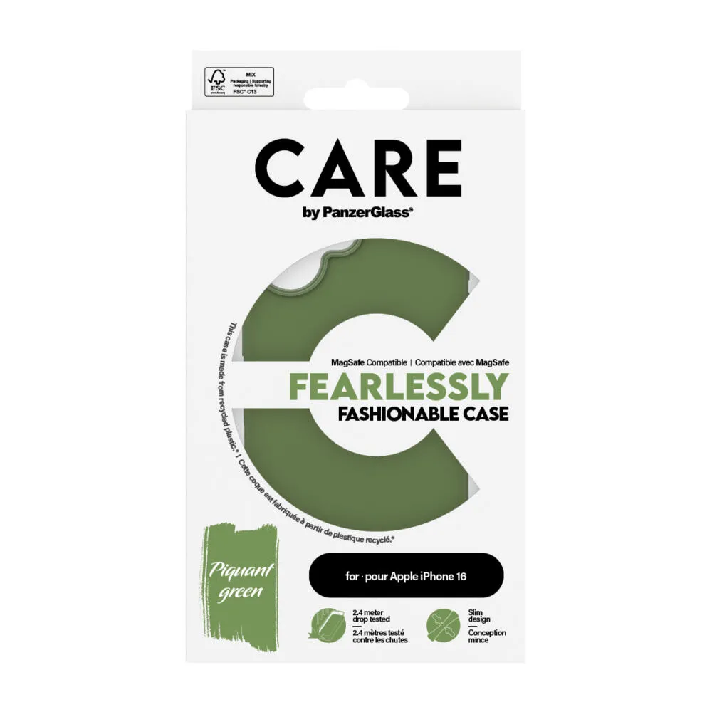 PanzerGlass CARE by PanzerGlass® Fashionable Case Green w. MagSafe iPhone 16 1385CA Thumbnail 4