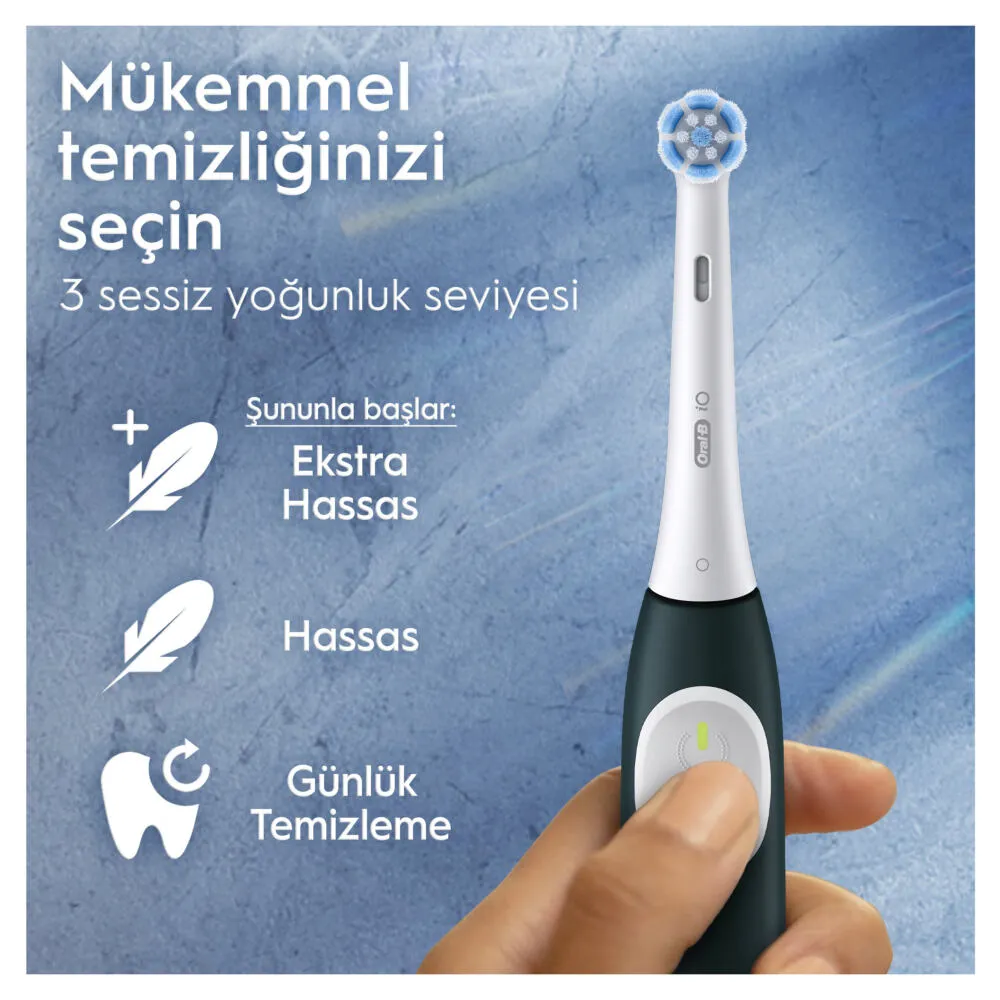 Oral-B iO IO2 ŞARJLI YEŞIL DIŞ FIRÇASI + SEYAHAT ÇANTASI Thumbnail 2