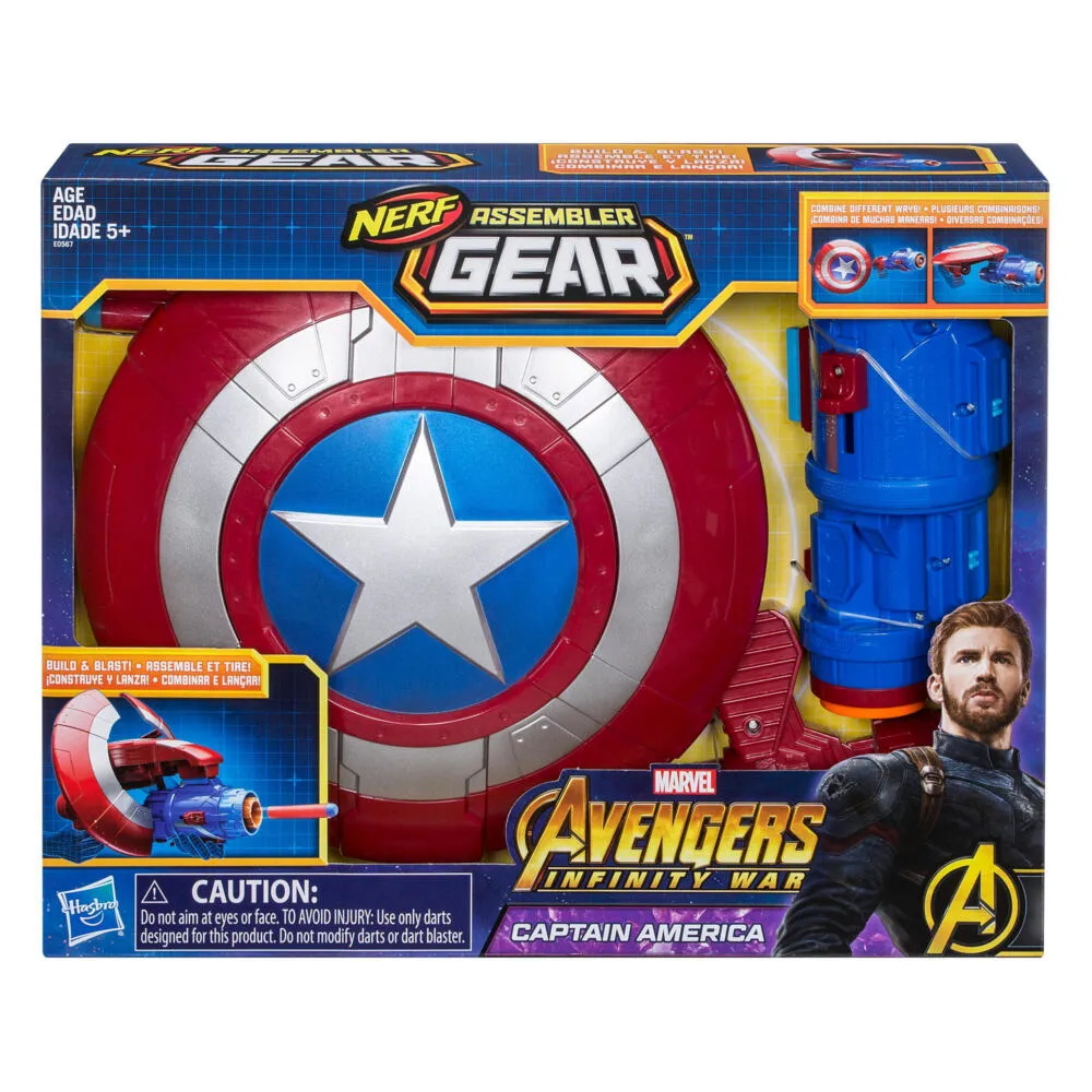 Hasbro Marvel Avengers: Infinity War Nerf Captain America Assembler Gear Thumbnail 2