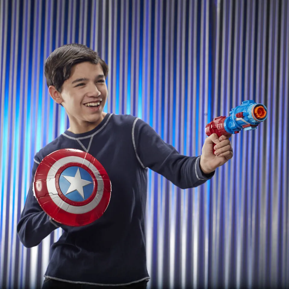 Hasbro Marvel Avengers: Infinity War Nerf Captain America Assembler Gear Thumbnail 7