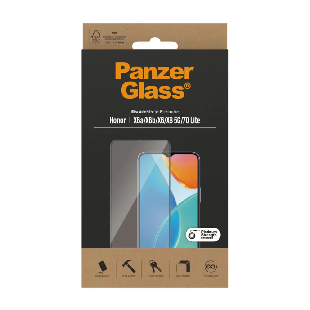 PanzerGlass® Screen Protector Honor X6a | X6b | X6 | X8 5G | 70 Lite | Ultra-Wide Fit 5402 Thumbnail 4